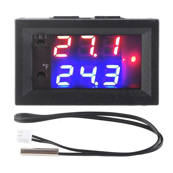 DC 12V Digital Temperature Controller, Thermostat Switch with Sensor for Temperature Control
