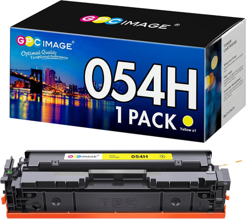 GPC Image Compatible Toner Cartridge Replacement for Canon 054 054H, Yellow Ink for Toner Printer