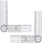 2Pcs Clear Plastic Goniometer - Quick Angle Protractor Angle Finder with 360 Degree Rotation Measuring Tool