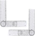2Pcs Clear Plastic Goniometer - Quick Angle Protractor Angle Finder with 360 Degree Rotation Measuring Tool