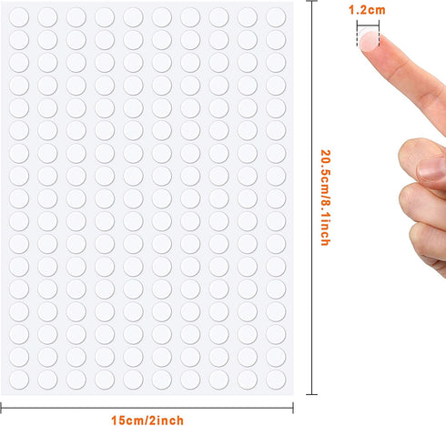 Double Sided Adhesive Dots, Clear Glue Point Tape Stickers, Strong Adhesive Dot Sticker for Craft DIY Office Supply