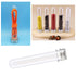 Test Tubes 25x140mm (40ml), Clear Plastic Tubes with Screw Caps for Science Experiments and Storage