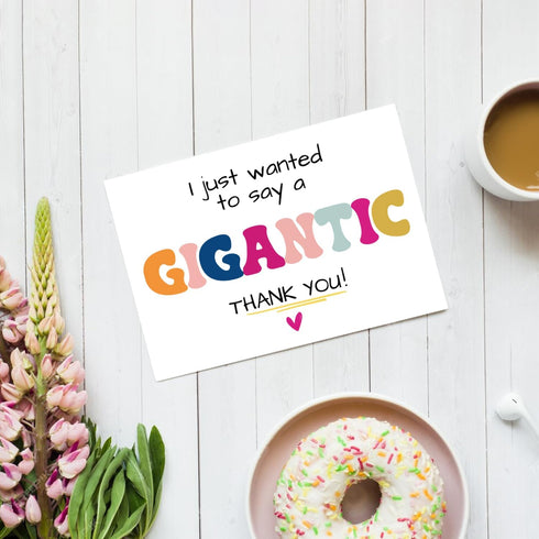 CTVSPC Cute Gigantic Thank You Card for Him Her, Appreciation Cards&Gifts for Teacher Mentor Friend Boss Leader