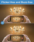 E12 B10 Bulb 2700K, 40W Bulbs, 400 Dimmable, 120V Bulbs (12-Pack) Clear Candle Base with Warm White Candelabra Light