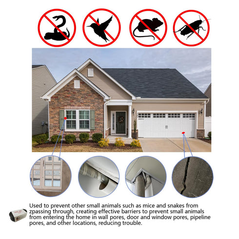 Steel Wool 2-Piece Set (3 inches x 10 feet), Block Holes, Clean Rust Prevention Tools, Polishing Kit Included