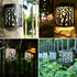 DenicMic (2 Pack) Solar Wall Lights Outdoor Wall Sconce Fence Lighting for Patio Front Door Yard Deck Stair Led Forest