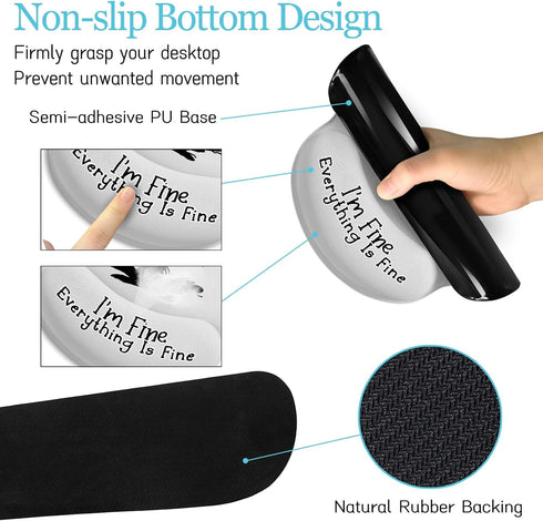 LIMKRIAN Set, Desk Mat Large Gaming Mouse Pad with Wrist Rest, Ergonomic Mouse Pad Keyboard Mat Wrist Support, Cup