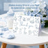 Oaken Leaford 48-Pack Set Baby Shower Thank You Card with Envelopes & Stickers, Cute Blue Cartoon Design Blank Note