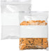 Reclosable Zip Poly Bags White Block - 3 x 5 W (100 Bags) 4 Mil Clear Plastic with Resealable Lock Seal
