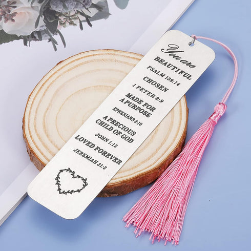 Inspirational Christian Gifts for Women: Bible Verse Bookmark with Tassel - Perfect for Book Lovers, Birthdays,