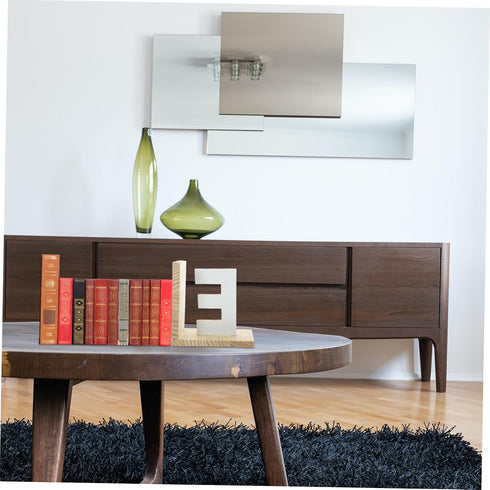 DOITOOL Elegant Wooden Bookends - Decorative Desk Book Organizer
