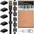 SZFUDIGO Adhesive led Strip Lights Tape Clips Black 50Pcs, Suitable for 10mm Wide