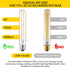 Gozelux Dimmable E26 Bulb 6W 60 Bulbs AC120V 2700K 60 750LM T10 Bulb Pack 6 Light Equal watt LED Light Warm White