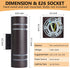 IP65 Housen Solutions Outdoor Light Fixture, Waterproof Exterior Lighting Fixtures, Oil Rubbed Bronze Aluminum Wall
