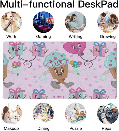 Generic 35. 4" 16. 5" Funny Pattern Desk Mat Multifunctional Large Keyboard Mouse Pad, Waterproof Dual Sided Desk Mat