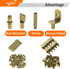 WISSXNA 100Pcs 4 (5mm 6mm) Shelf Pegs for Shelves, Styles Shelf Pins Kitchen Cabinet Shelf Pegs,Bronze Shelf Holders