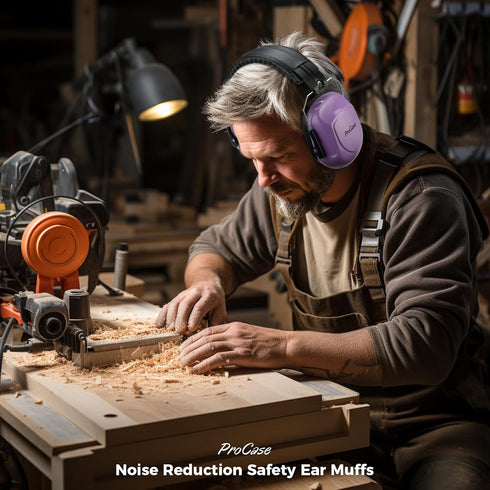 ProCase Noise Reduction Safety Ear Muffs, NRR 28dB Hearing Protection Headphones for Shooting, Mowing, Construction
