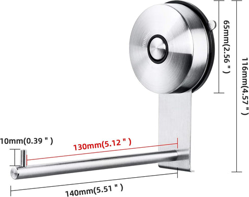 YOHOM Suction Cup Toilet Paper Holder Bathroom Hooks for Towel Wall Mounted Toilet Roll Holder Tissue Paper Towel