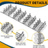 Pronged Truss Plate Flat Mending Plates Repair Tie Bracket Galvanized Steel 1 mm Thick for Roofing Trusses Wood