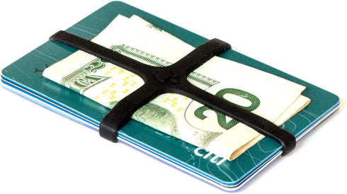 Grifiti Band Joes X Cross Style H-Band 10 Pack, 2 and 3 Inch Long Lasting Silicone Bands for Slim Wallet, Cards,