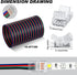 20 Pack 4 Pin 10mm Solderless LED Strip Connector Transparent Track Lighting Connectors LED Pin Connector, with Wire Strip Lights 16.4ft LED Strip and Connector Pry for 5050 by Zhengmy