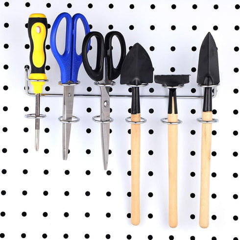 Ripeng Pegboard Screwdriver Holders - Multi Ring Tool Organizer Accessories, Six Tool Organizer Racks for Pegboard,