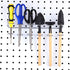 Ripeng Pegboard Screwdriver Holders - Multi Ring Tool Organizer Accessories, Six Tool Organizer Racks for Pegboard,