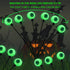 Dazzle Bright Halloween Decorations Outdoor, 2 Pack 12LED Solar Eyeball Pathway Lights, Scary Waterproof Green Firefly