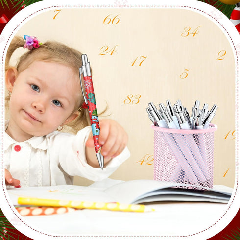 Yexiya 30 Pcs Sublimation Blank Heat Transfer Ballpoint Pens with Customized Clip - White Aluminum School Supplies