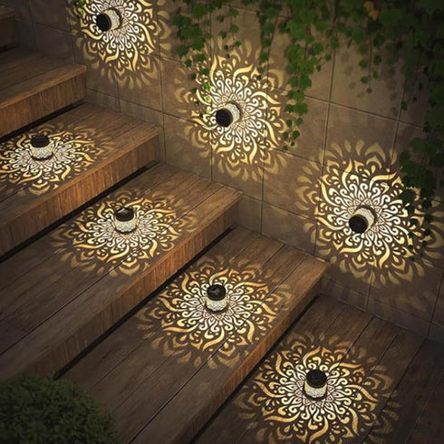Generic (1PCS) Decorative Solar Mandala Lights, Solar Mandala Lights Outdoor, Mandala Theme Waterproof Fence Light