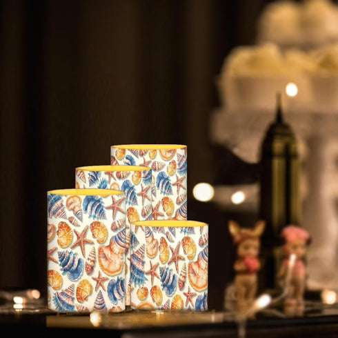 Set 4 Flameless Candles Battery Powered LED Candles with Timer and Color Changing Control Electric Candle for Indoor