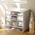 Stackable Desk Drawer Organizer, Large 3 Drawers Plastic White Organizers for Home, School, Office