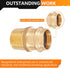 10-Pack LF Brass 1/2" Press X 1/2" Male NPT Adapter Press Fitting Adapter