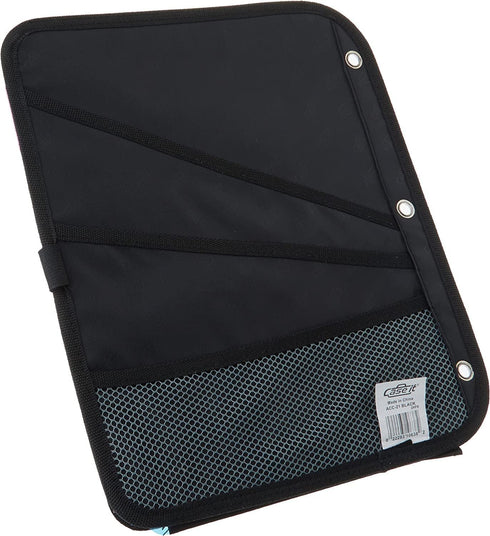 Case It Black 5-Tab Binder Accessory, 6 Pocket Expanding File, Fits Standard 3 Ring Letter Size Binder