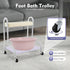 BGSHKAL 220.46 Lbs 4 2 Pedicure Cart Portable Trolley, Portable Esthetician Trolley Cart Pedicure Foot Rest Weight