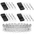 50 Sets / 200 Pieces Dupont 2.54 mm Pitch 3-Pin Adapter Connector, Female Housing Black Socket Terminal for Wires Cable