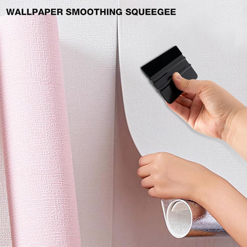 Gomake Wallpaper Smoothing Tool Kit, Wallpaper Brush with Felt Squeegee and Craft Precision Knife for Peel and Stick