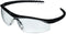 MCR Safety DL110 Dallas Safety Glasses, Polished Black Frame with Clear Lens