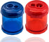 Manual Pencil Sharpener Dual Twin Holes Duty Metal Sharp Blade Crayon XL