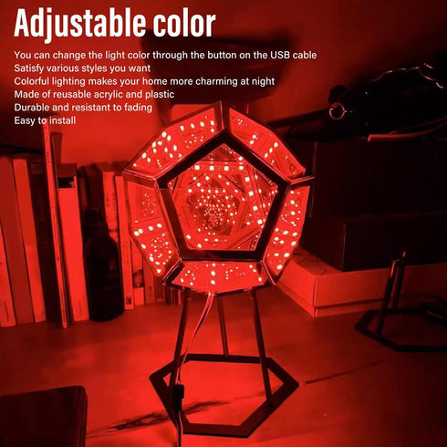3D Acogedor Dodecahedron Light, USB Cube Light, LED Desk Table Lamp Light Gaming Light, Ambient Night for Home