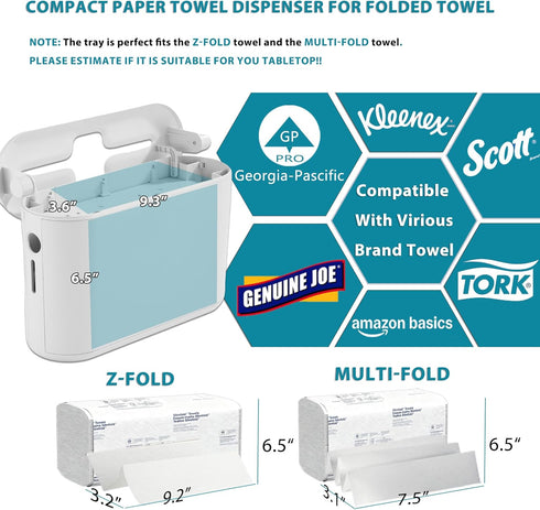 Countertop: Commercial Multifold Paper Towel Dispenser Modunful Z Flod/Tri Fold Hand Towel, Napkin Dispenser for Home