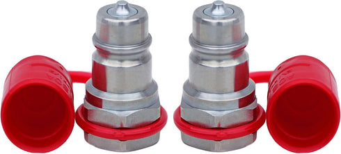 TL32-M 2pack 5/8" SAE Thread Male 1/2 Ag Quick Connect Hydraulic Coupler Poppet Style for Agricultural Machines