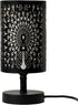 Peacock Style Bedside Lamp Black Metal Table Lamp Bedside Decorative Nightstand Lamp for Bedroom Living Room,Dining