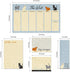 Cat Lover Sticky Note Ensemble Set - Kitten Themed Repositionable Notepad Desk Set with 5 Adorable Designs