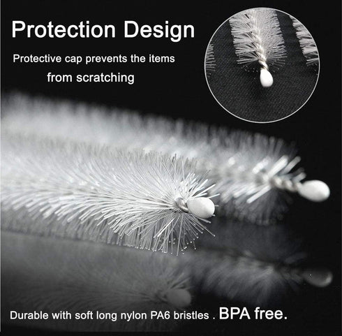 Straw Cleaner Brush for Stanley Cup, 10in Length x 2/5in Diameter, Tube Cleaner with Nylon Bristles, 10 Pack
