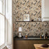 REDAMANCY 17.7"x236" Brown Beige Flower Vintage Peel and Stick Wallpaper Modern Wall Paper Stick on Contact Paper Easy