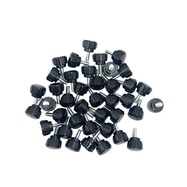 Ulifebet 40Pcs M4 x 10 mm Threaded Knurled Thumbscrew, Monitor Screws Vesa Mount