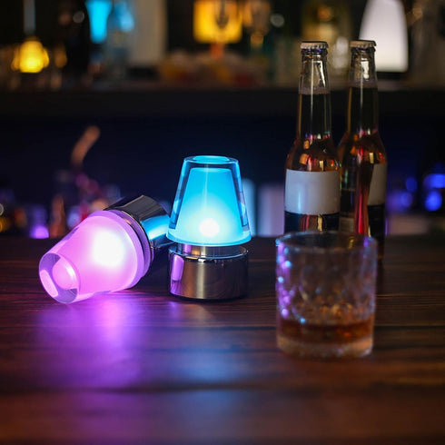 ChiweiJ 7 RGB Table Lamp, Color Changing Desk Light with Colors and USB Rechargeable Battery, Acrylic Shade for Soft