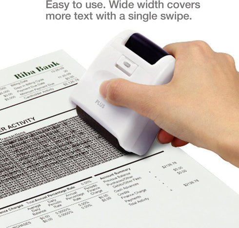 Identity Theft Prevention Wide Roller Security Stamp Kit in White