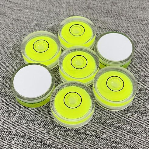 4Pcs Small Circular Bubble Levels, Mini Stick-on Bubble Spirit Level Measuring Layout Tools (25x10mm)
